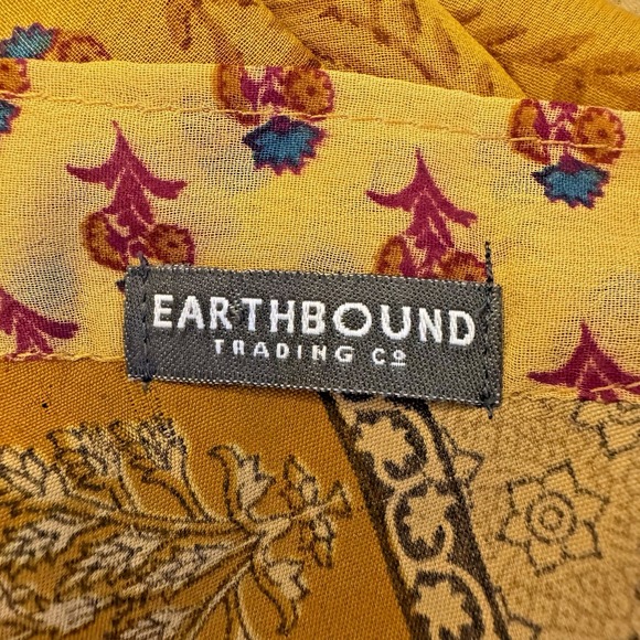 Earthbound Trading Company Sari Wrap Reversible Skirt 100% Silk One Size EUC - Picture 9 of 12